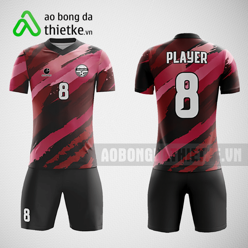 Mẫu áo bóng đá thiết kế màu đen hồng ABDTK224