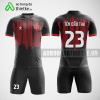 Mẫu in đồng phục bóng đá Đại học Ngoại ngữ màu đen thiết kế tốt nhất ABDTK630