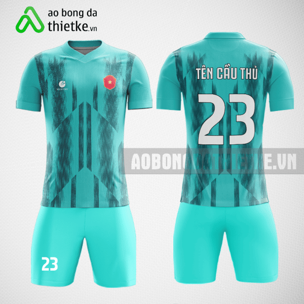 Mẫu làm áo đá bóng Học viện Nông nghiệp Việt Nam màu xanh ngọc thiết kế nam ABDTK643