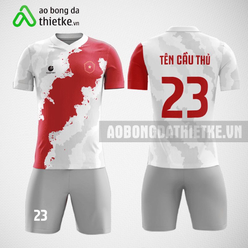 Mẫu may quần áo đá bóng Học viện Dân tộc màu xám thiết kế cao cấp ABDTK638