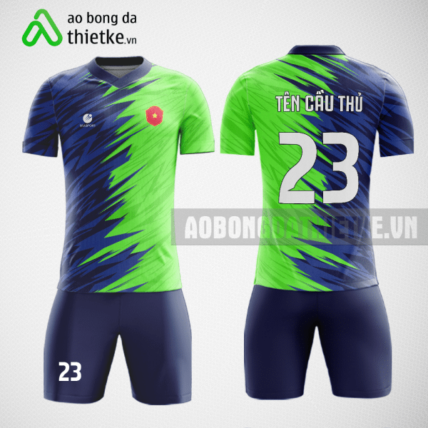 Mẫu làm quần áo đá bóng Học viện Tòa án màu xanh chuối thiết kế lạ ABDTK648