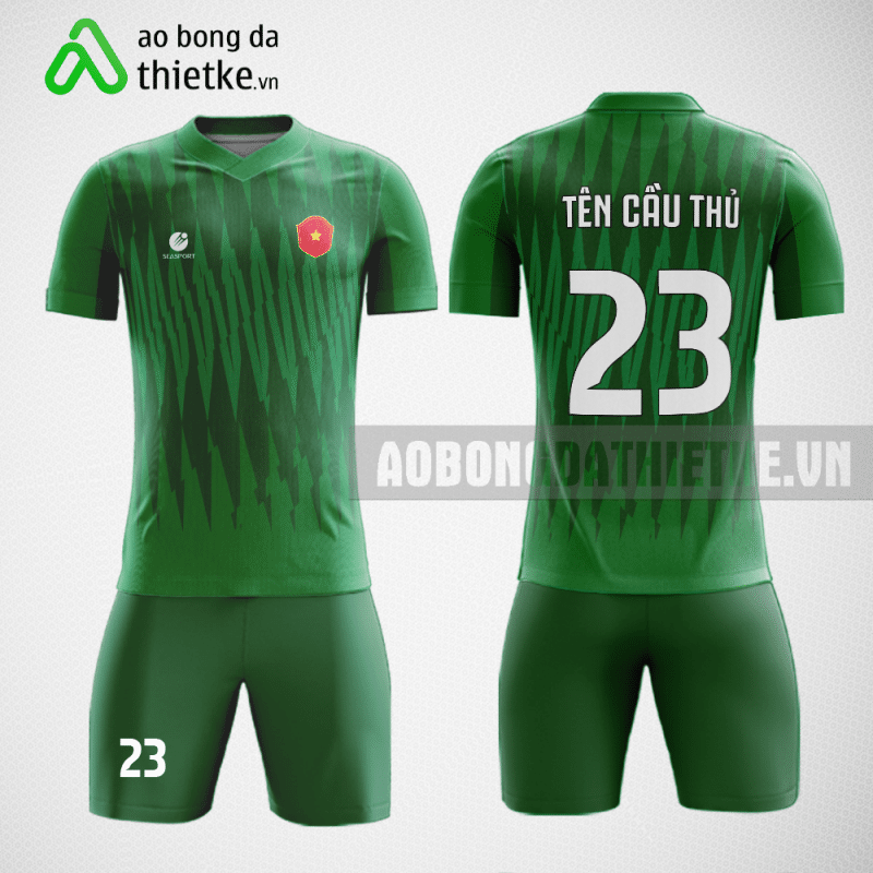 Mẫu may áo đá bóng Trường Đại học Nội vụ Hà Nội màu xanh lá thiết kế độc ABDTK683