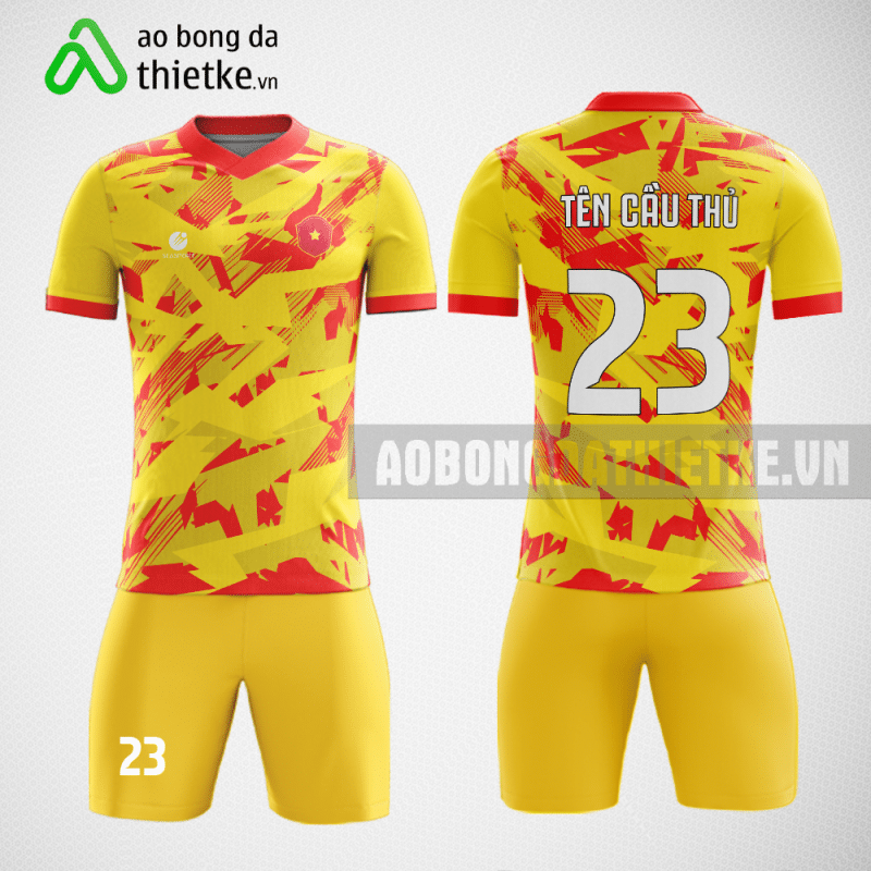 Mẫu đặt áo bóng đá Học viện Y Dược học cổ truyền Việt Nam màu vàng uy tín ABDTK712
