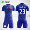 Mẫu làm áo bóng đá Trường Đại học Thăng Long màu xanh biển thiết kế nữ ABDTK692