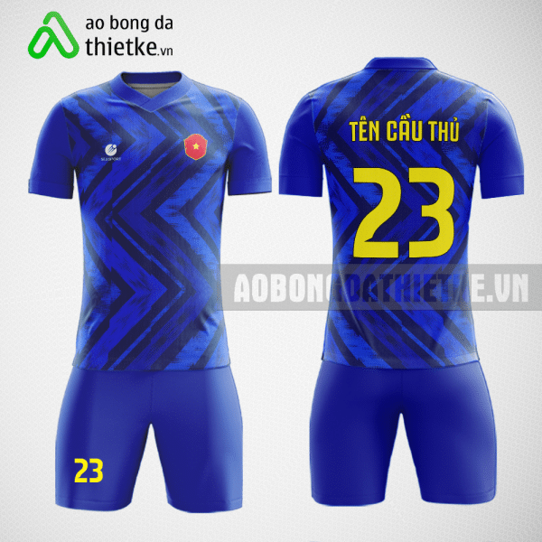 Mẫu mua quần áo bóng đá Học viện Phụ nữ Việt Nam màu xanh biển thiết kế độc ABDTK707