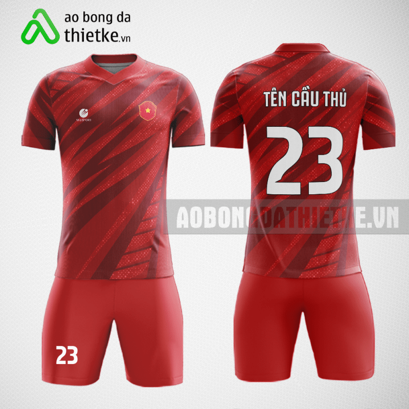 Mẫu đặt quần áo bóng đá Trường Đại học Công nghệ Giao thông vận tải đỏ ABDTK717