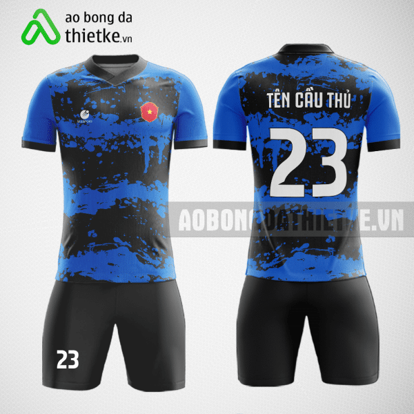 Mẫu đặt thể thao bóng đá Trường Đại học Công đoàn màu xanh biển thiết kế nữ ABDTK716