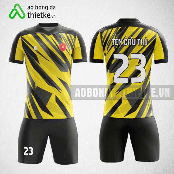 Mẫu làm áo đá bóng Trường Đại học Mỹ thuật Việt Nam màu vàng thiết kế độc ABDTK743