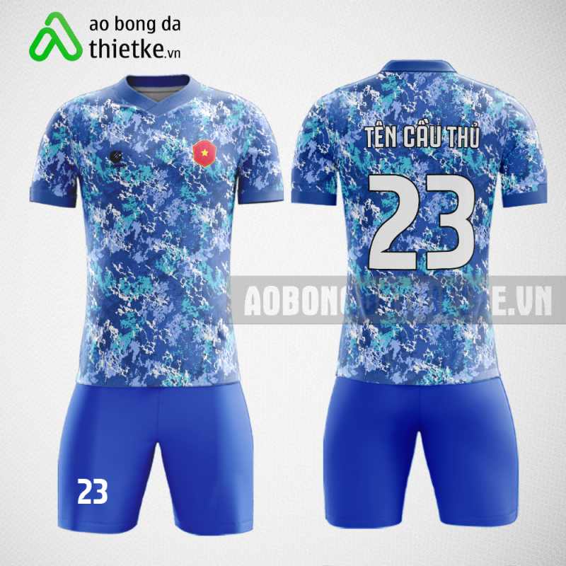 Mẫu mua thể thao bóng đá Trường Đại học Thành Đô màu xanh biển thiết kế lạ ABDTK756